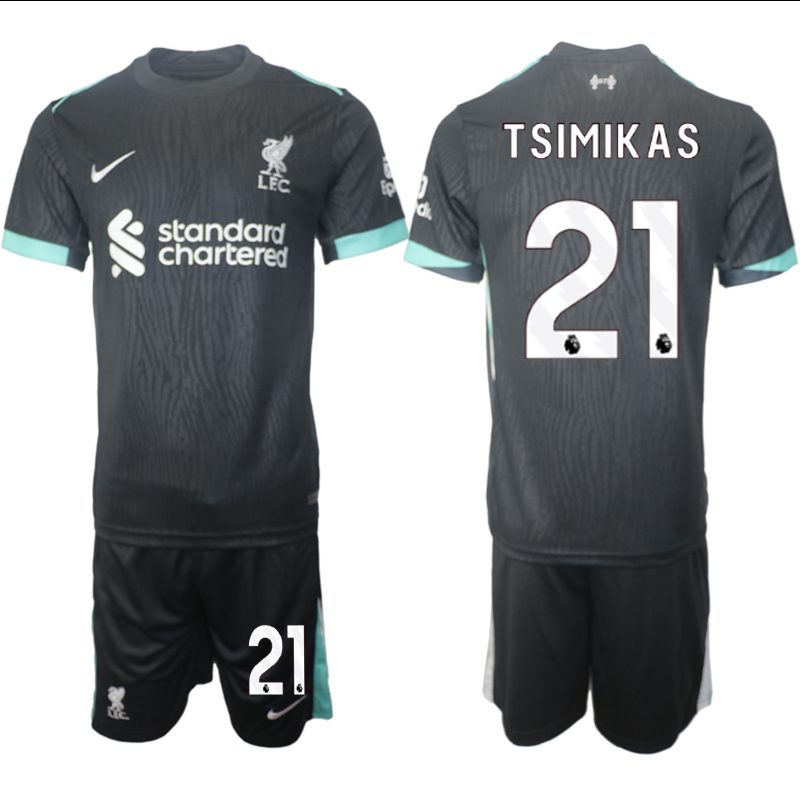 Men 2024-2025 Club Liverpool away Black #21 Soccer Jersey->->Soccer Club Jersey